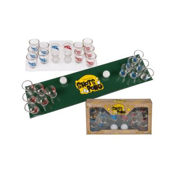 Drukspil shotspong med 12x glas
