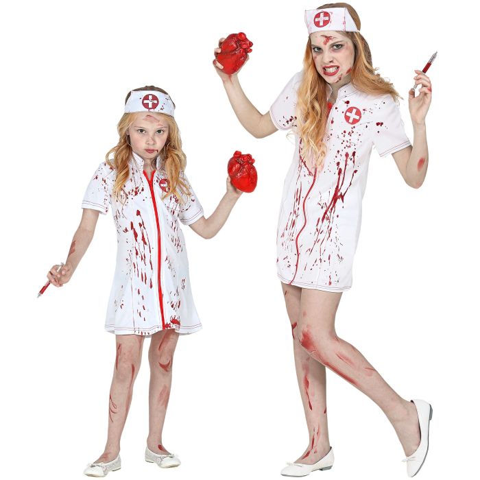 Zombiesygeplejerske kostume til piger
