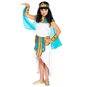 Egyptisk dronning kostume med krave i flere farver