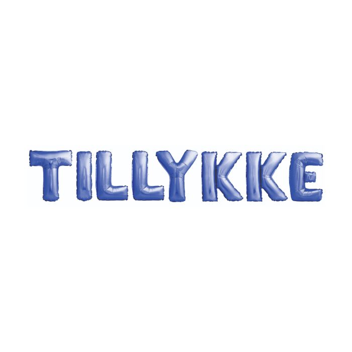 Tillykke folieballon blå 35 cm