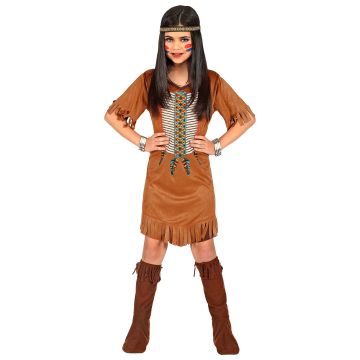 Indianerpige kostume - 2 dele