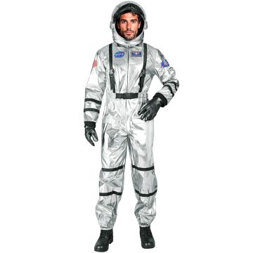 Sølv astronautkostume til herrer