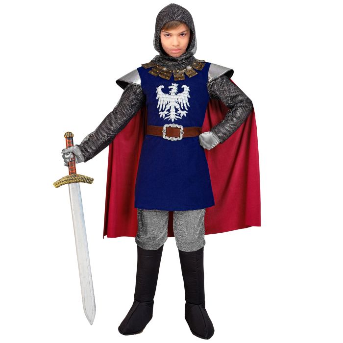 Ridderkostume med kappe til drenge