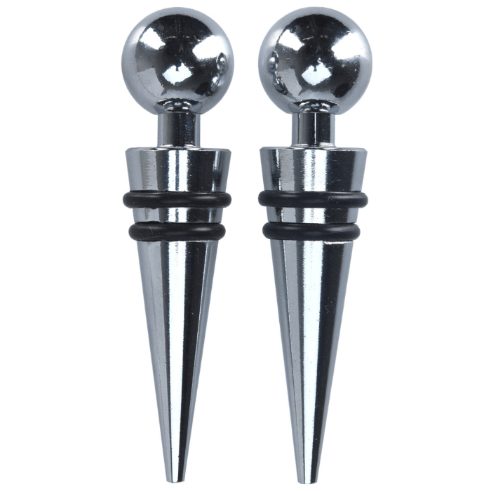 Vinstoppere chrome metal 2x 