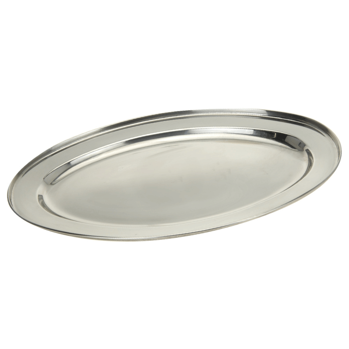 Serveringsfad rustfrit stål - 40x26,5 cm