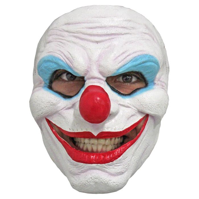 Uhyggelig smilende klovne maske - onesize