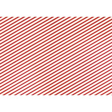 Rød og hvid stribet julegavepapir - 200x70 cm