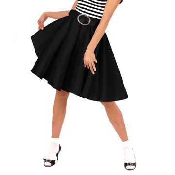 Sort rock'n'roll nederdel - Onesize