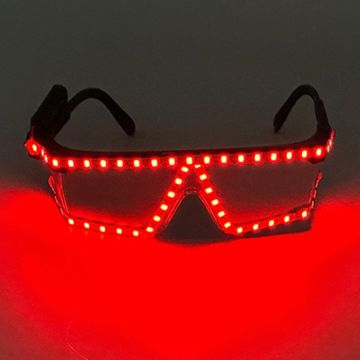 LED briller rød neon - onesize