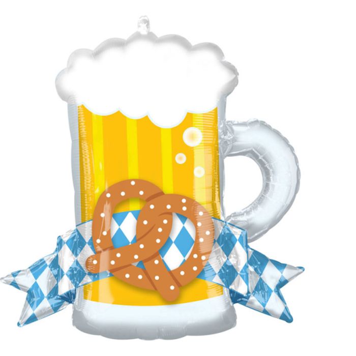 Oktoberfest Ølkrus Folie Ballon 66 x 63 cm
