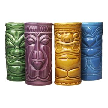 Tiki vase sæt 4x - 14x6,5 cm