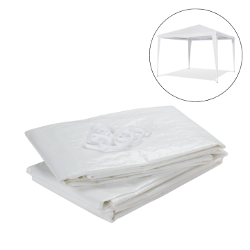 Sidevægge til pavillon hvid 2x - 2 x 3 m