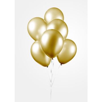 Guld Chrome Balloner 10x - 30 cm