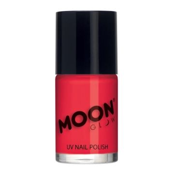 Neon UV neglelak intens rød Moon Creations - 14 ml 