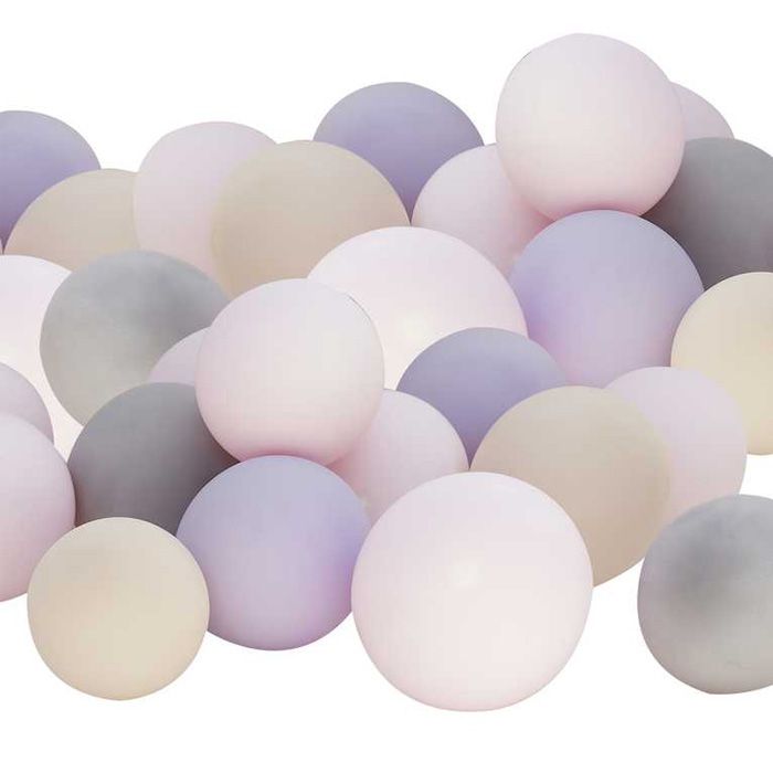 Pink & Lilla Pastel Mini Balloner 40x - 12 cm