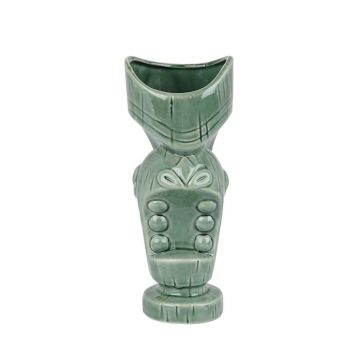 Tiki Glas vase grøn - 600 ml