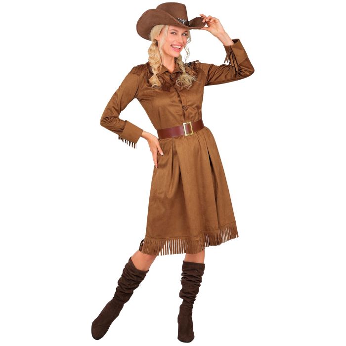 Frynset cowgirlkostume til damer