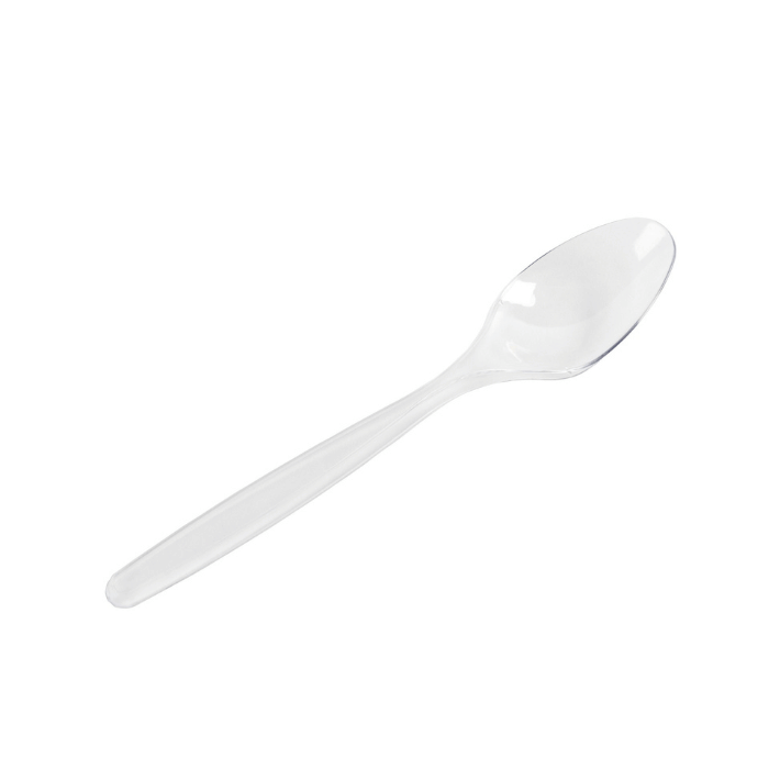 18 cm plastik ske 20x transparent