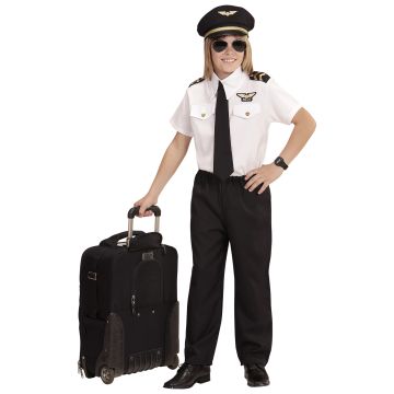 Pilotkostume til drenge - 4 dele