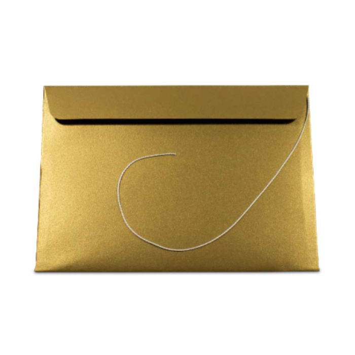 Guldkuvert med snor til Awards Eksklusiv 23x16 cm