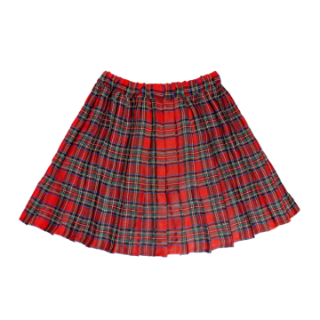 Skotsk rød tartan ternet nederdel