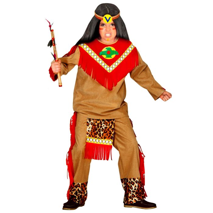 Indianer kostume til drenge - 3 dele