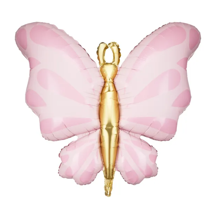 Sommerfugl folieballon pink - 69x69 cm