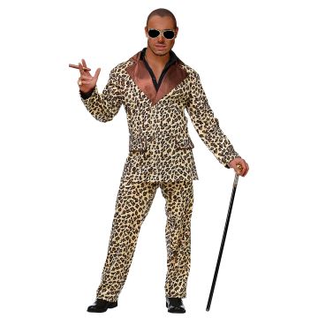 Leopardmønstret disco-jakkesæt til herrer