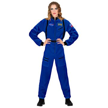 Blå astronautkostume til damer