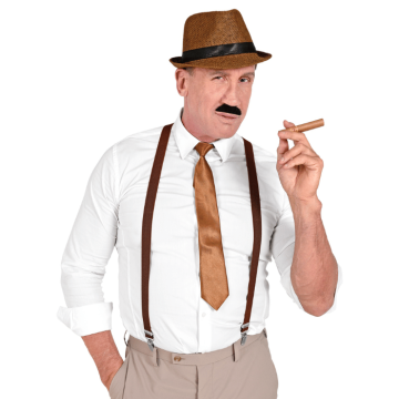 Gangstersæt kostume - 5 dele