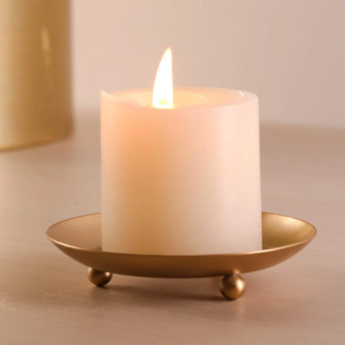 Lysestage guld - 10 cm