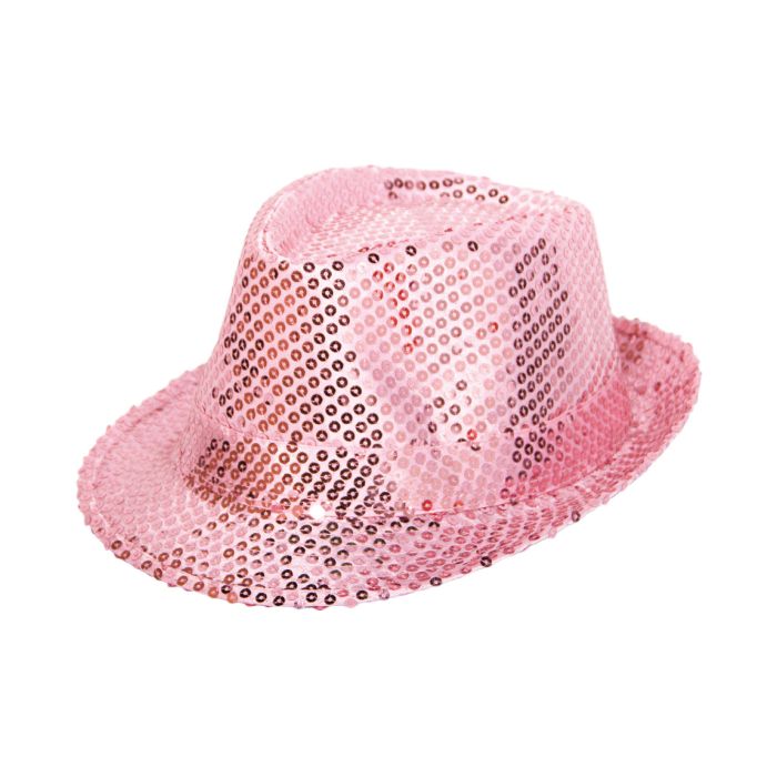 Pink hat glitter og palietter
