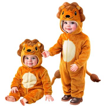 Løvekostume til baby i brun