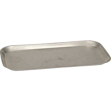 Stonewashed serveringsbakke i rustfrit stål 33,7x17,5 cm