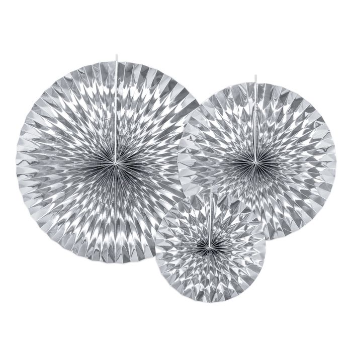 Sølv Rosetter x3 - 40, 32, 23 cm