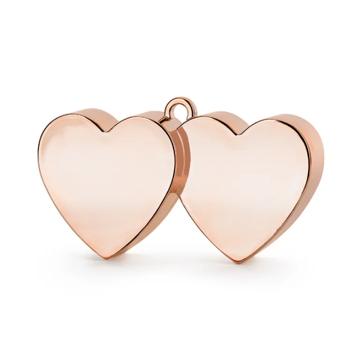 Hjerteformet rose gold ballonvægt - 137g