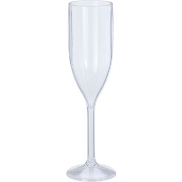 Champagneglas i akryl 165 ml med lang stilk