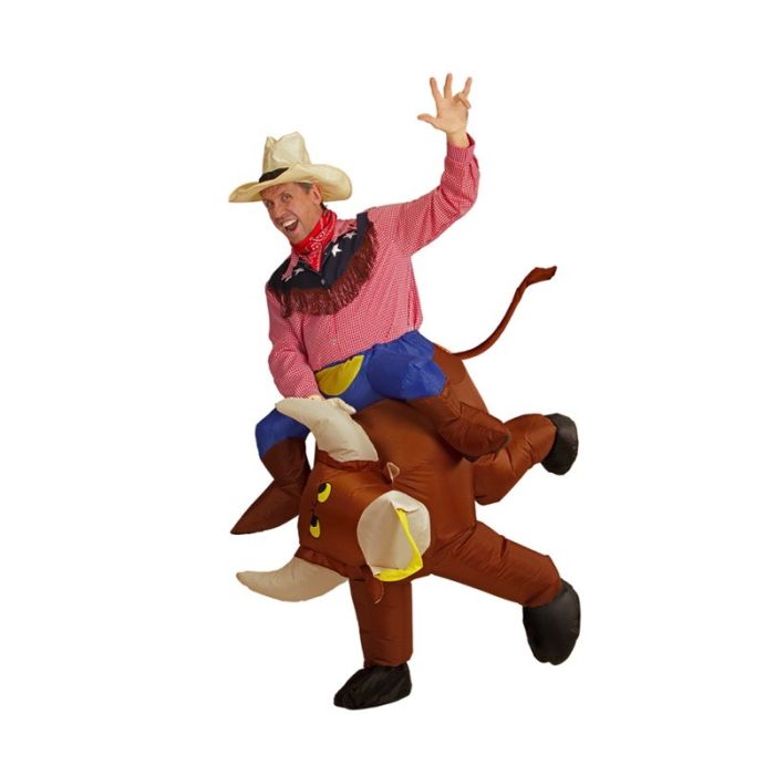 Oppustelig rodeotyr kostume