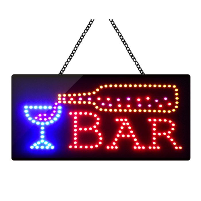 LED bar skilt - 48x25 cm