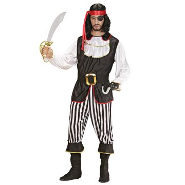 Elegant pirat kaptajnkostume til herrer