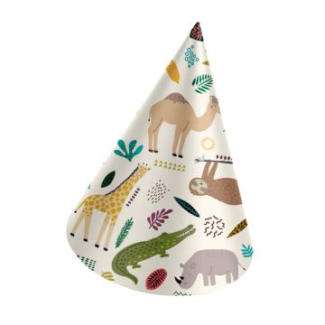Festhatte med zoo motiver 6x - 16,5 cm