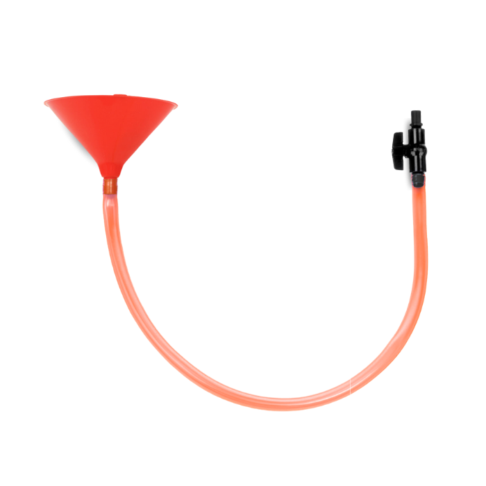 Tragt ølbong rød - 1 meter