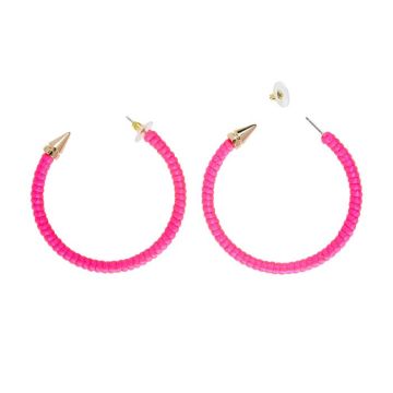 80'er Øreringe Hoops Pink