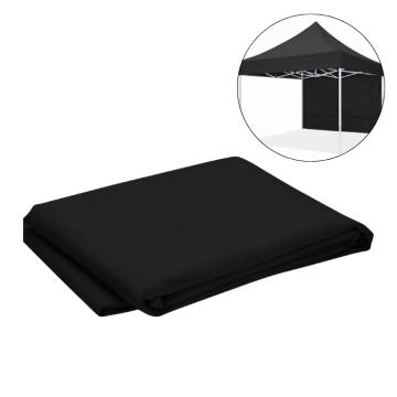 Sidevæg til pavillon 3x2 m sort