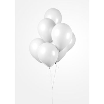 Hvide Balloner 50x - 30 cm