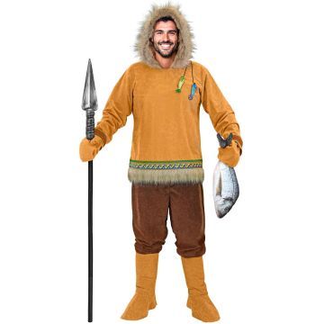 Eskimo kostume til herrer - 4 dele