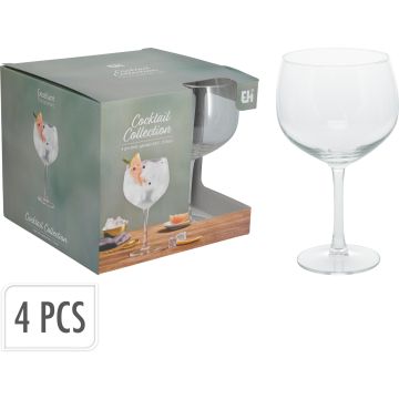 Gin og tonic-glas på stilk, 4 stk., 65 cl