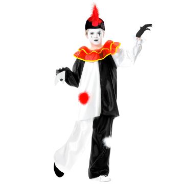 Klassisk pierrot-kostume til børn