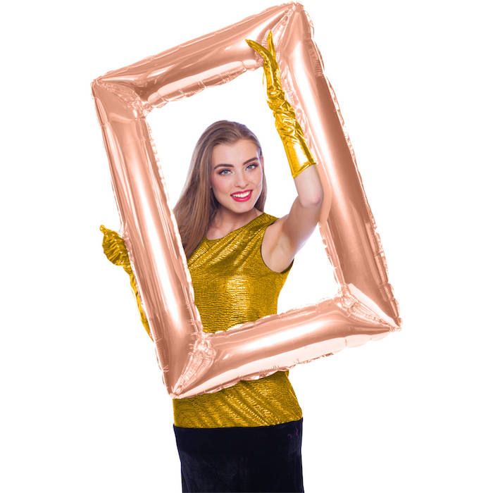 Folieballon Fotoramme Rosegold - 85 x 60 cm