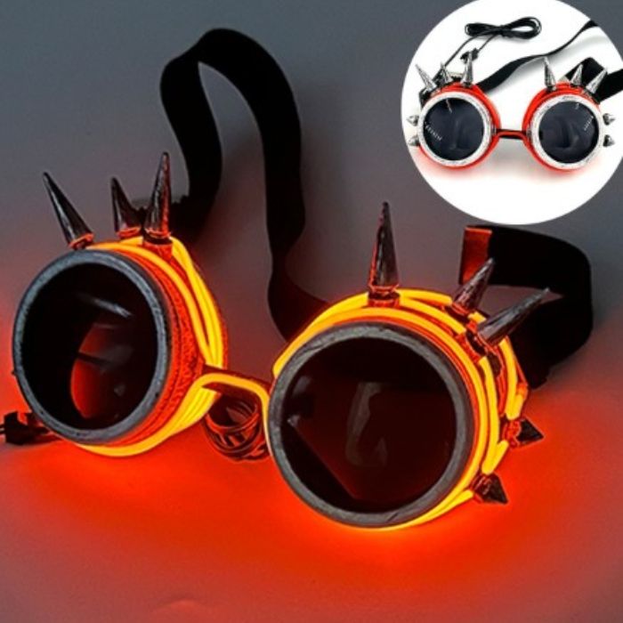 LED brille med pigge orange